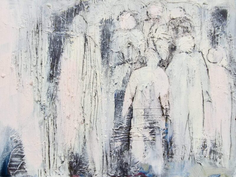 Painting depicting ghostly figures, Lost People